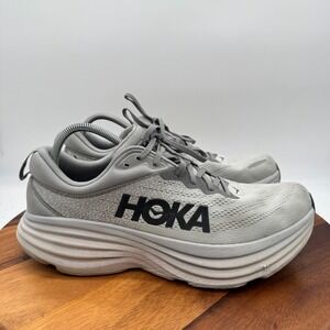 Hoka One One Bondi 8 Sharkskin Men Size 13D Lace Up 1123202 SHMS Running Walking